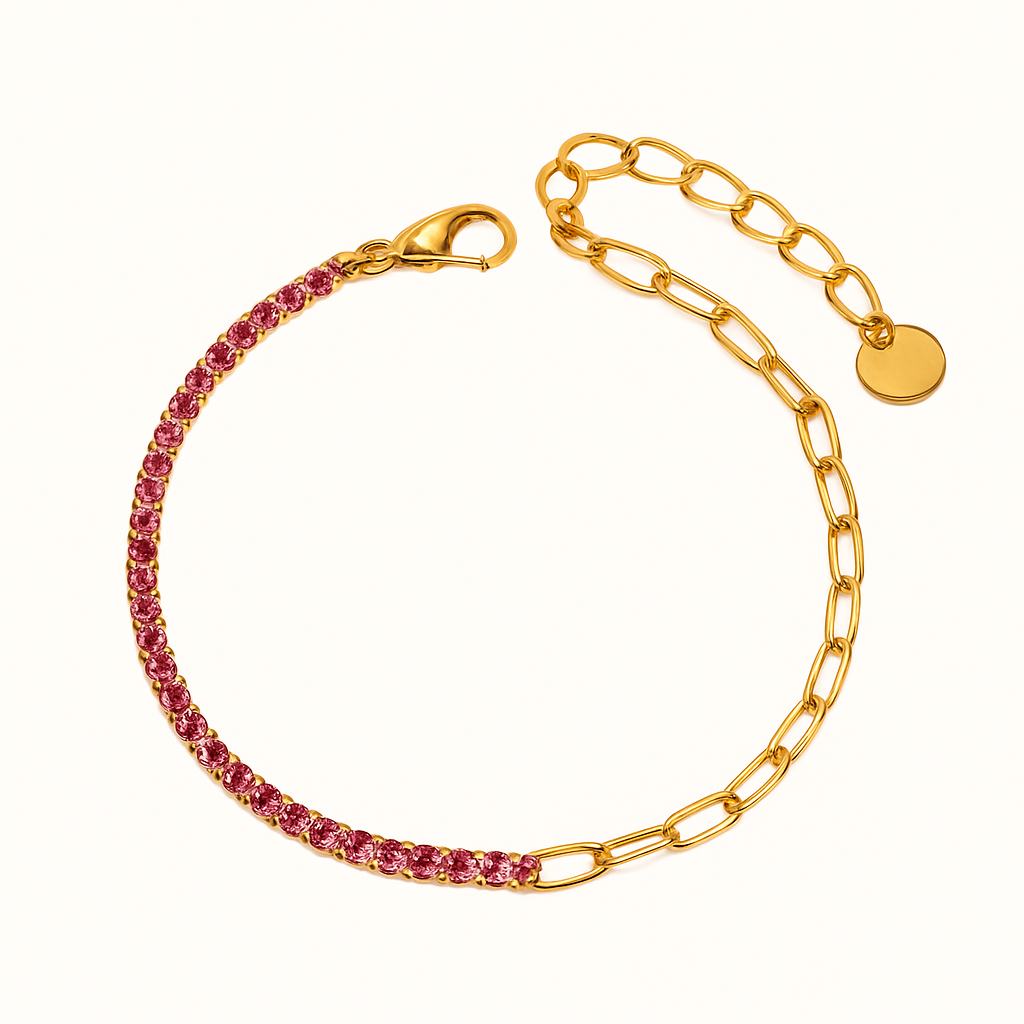 FAE Paperclip en Tennis Armband