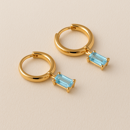 BELLA Gouden Birthstone Hoops
