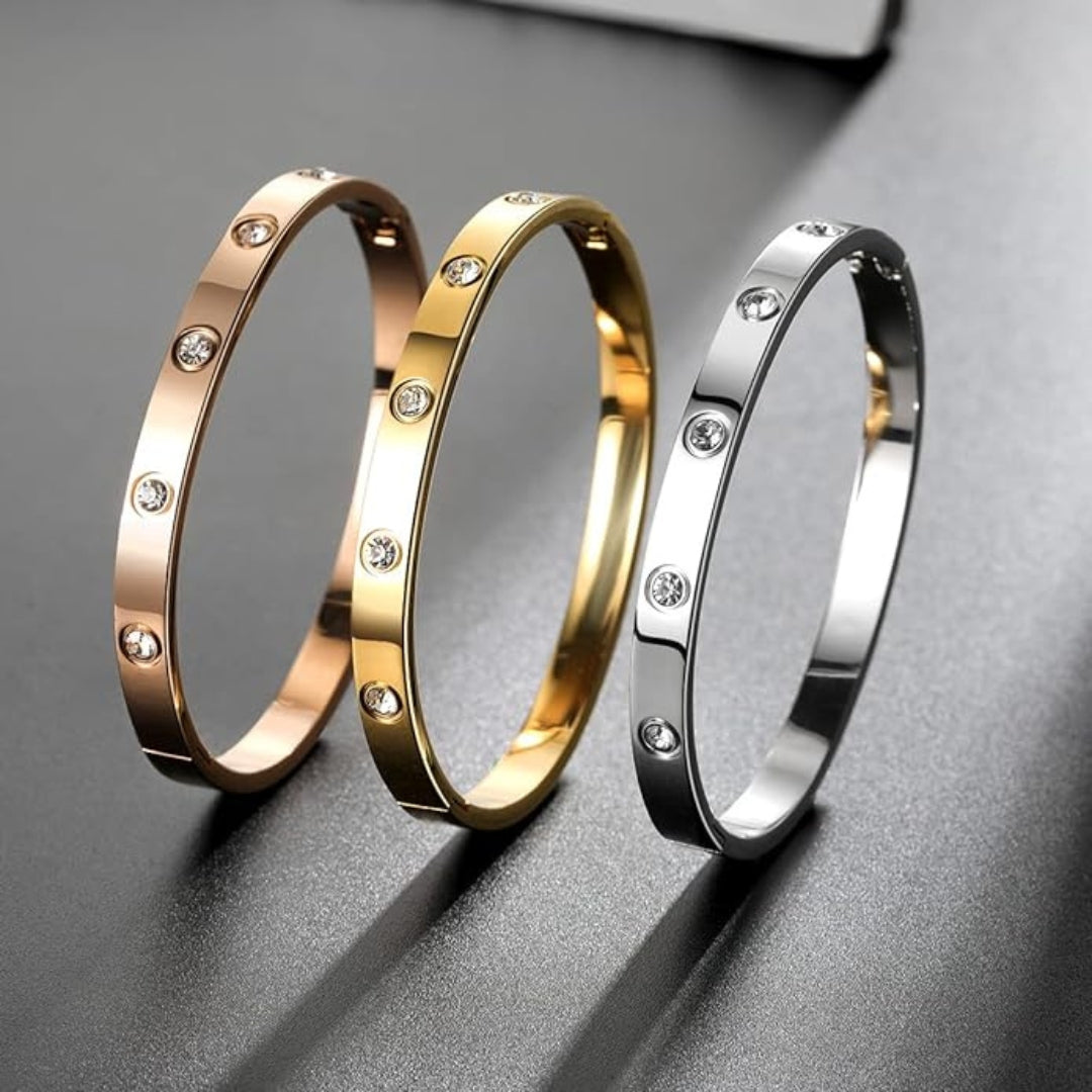 EINDLOOP ARMBAND MET ZIRKONIA