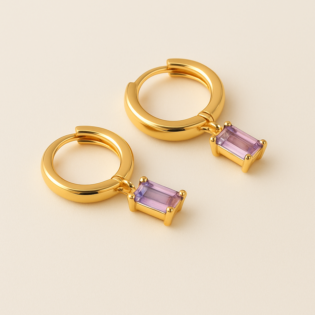 BELLA Gouden Birthstone Hoops