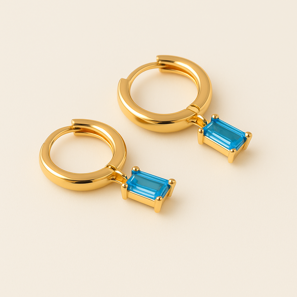 BELLA Gouden Birthstone Hoops
