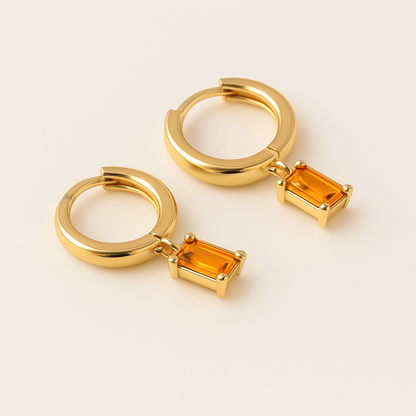 BELLA Gouden Birthstone Hoops