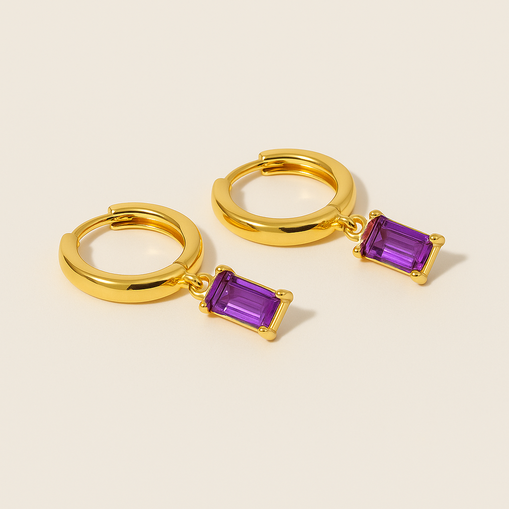 BELLA Gouden Birthstone Hoops