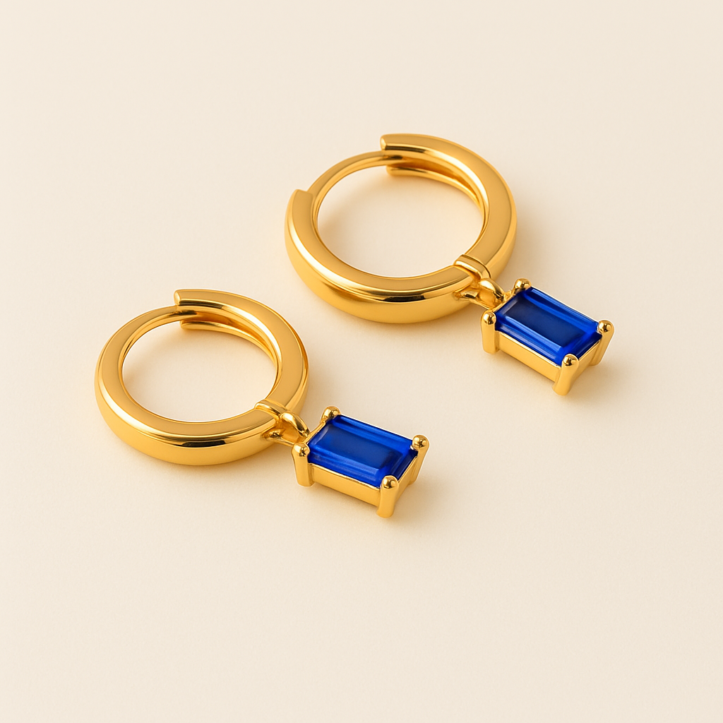 BELLA Gouden Birthstone Hoops