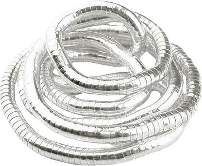FLEXIBELE ZILVEREN SLANGENKETTING