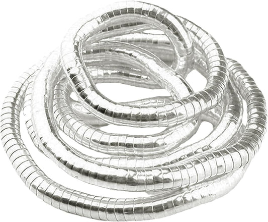 FLEXIBELE ZILVEREN SLANGENKETTING
