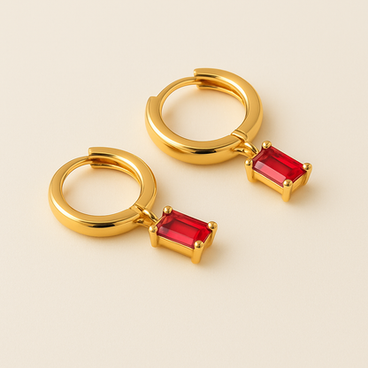 BELLA Gouden Birthstone Hoops
