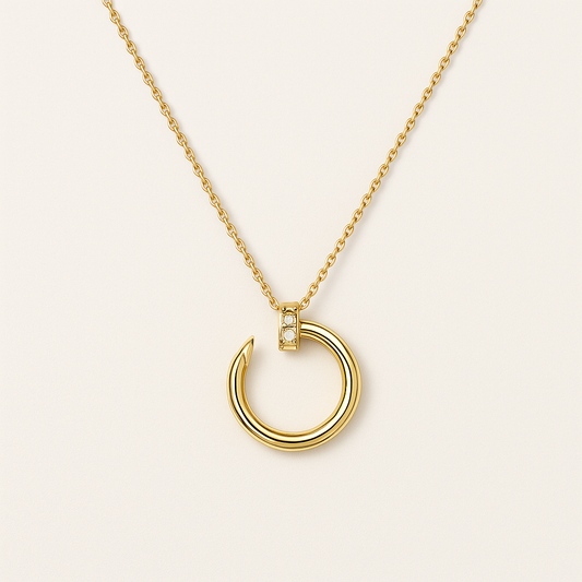 SPIJKER Gouden Ketting met Zirkoon