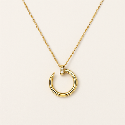 SPIJKER Gouden Ketting met Zirkoon