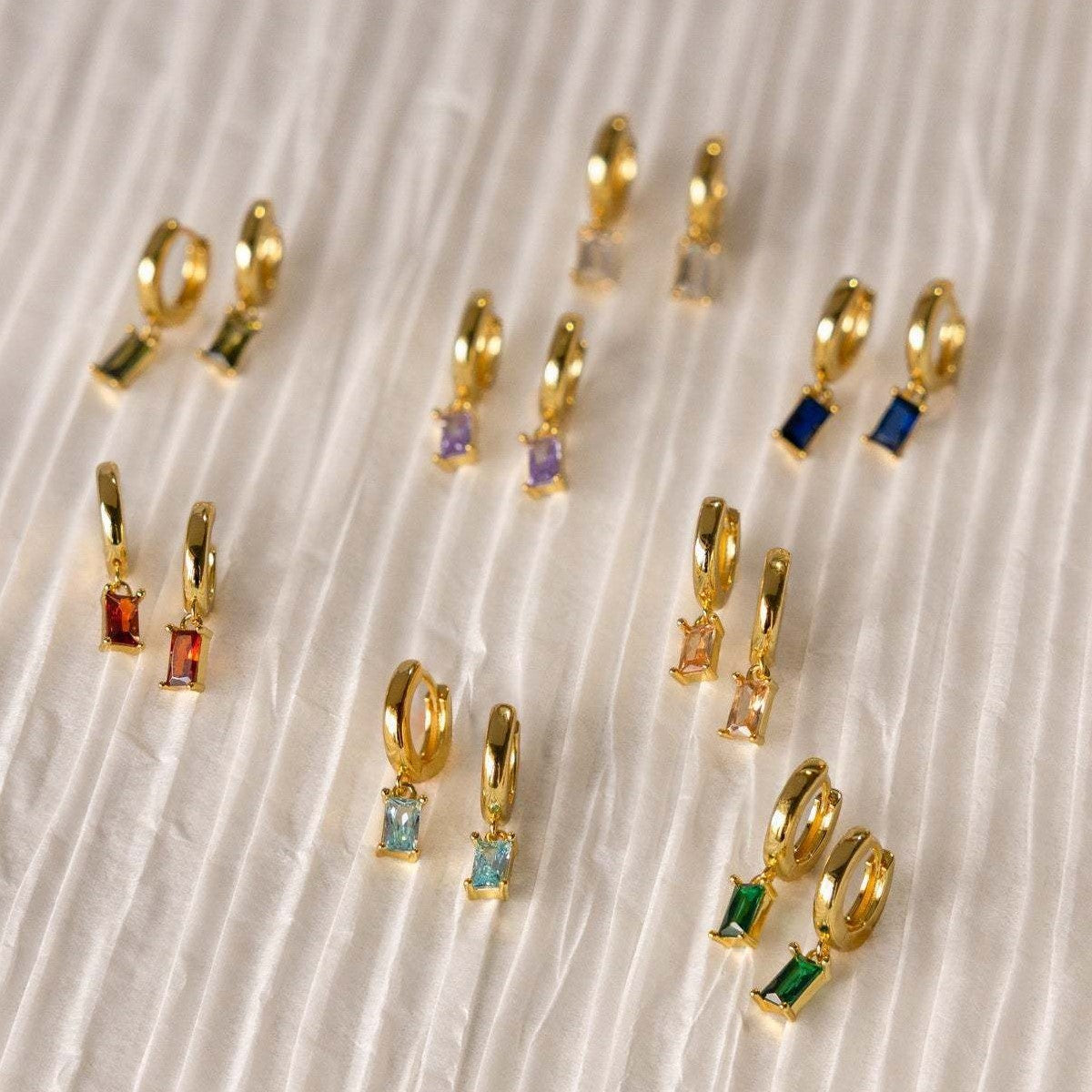 BELLA Gouden Birthstone Hoops