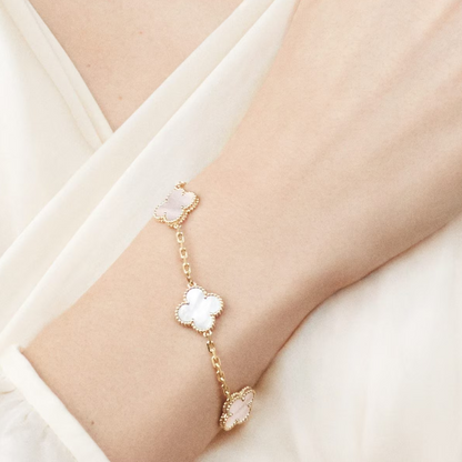 ARMBAND FYRKLÖVER GLÜCK WIT