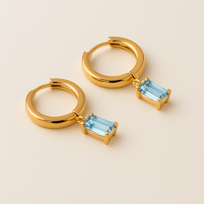 BELLA Gouden Birthstone Hoops