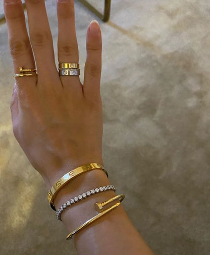 NAIL BRACELET IN GOUD 18K