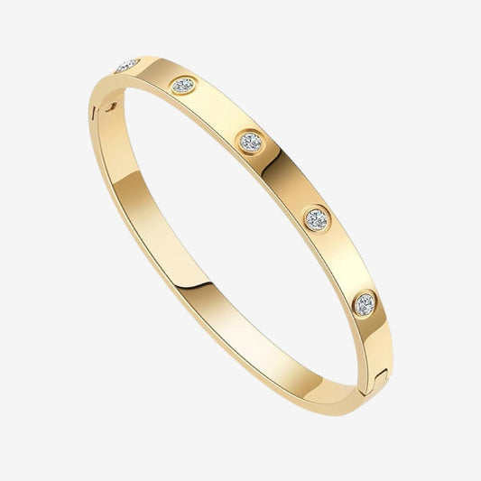 EINDLOOP ARMBAND MET ZIRKONIA